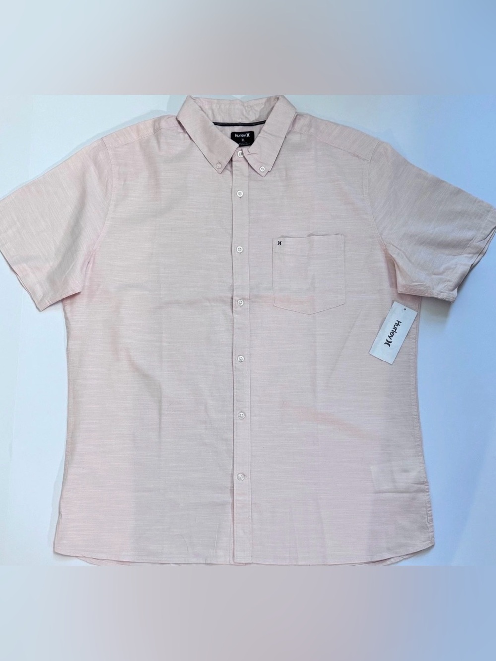 Hurley One and Only 2.0 Short Sleeve Woven Shirt Artic Punch Button Down XL NWT